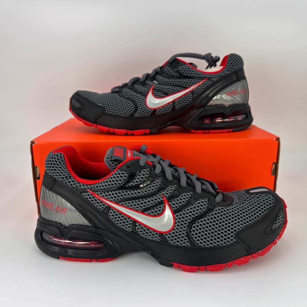 Nike Air Max Torch 4 Black Grey Red Athletic Sneakers 343846-006 Men's Sizes